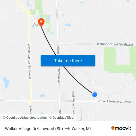 Walker Village Dr/Linwood (Sb) to Walker, MI map