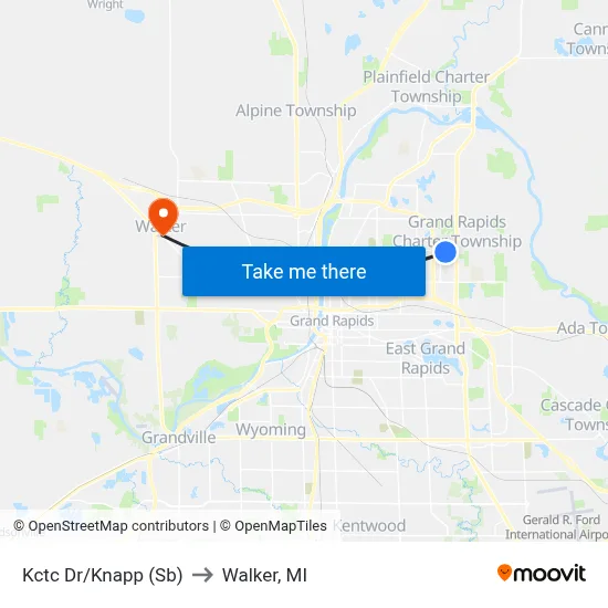 Kctc Dr/Knapp (Sb) to Walker, MI map