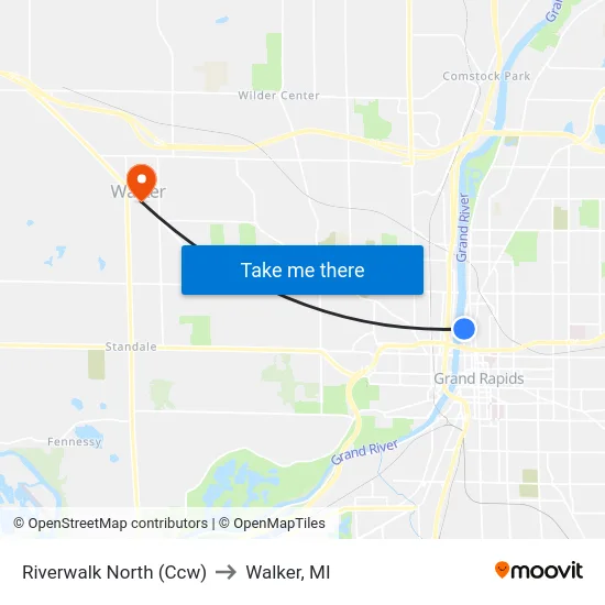 Riverwalk North (Ccw) to Walker, MI map