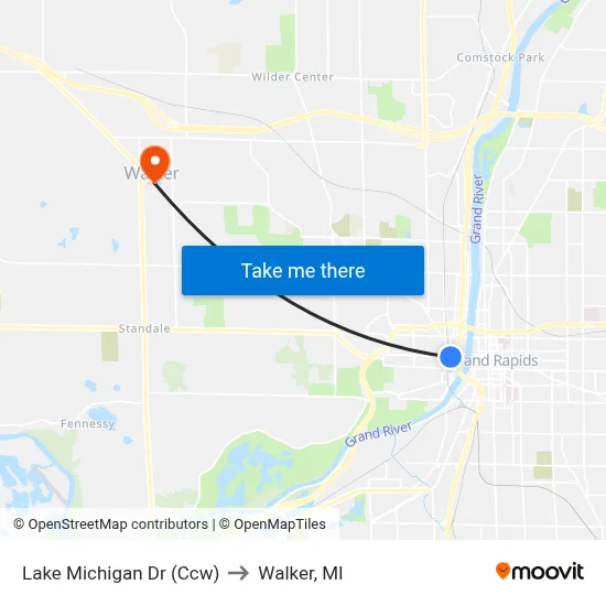 Lake Michigan Dr (Ccw) to Walker, MI map