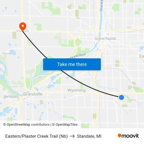 Eastern/Plaster Creek Trail (Nb) to Standale, MI map