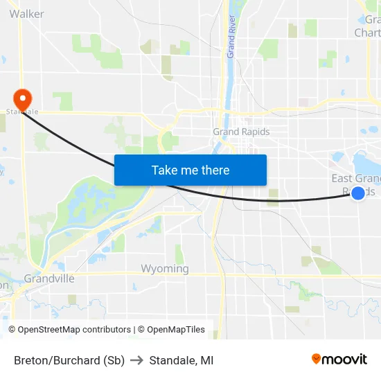Breton/Burchard (Sb) to Standale, MI map