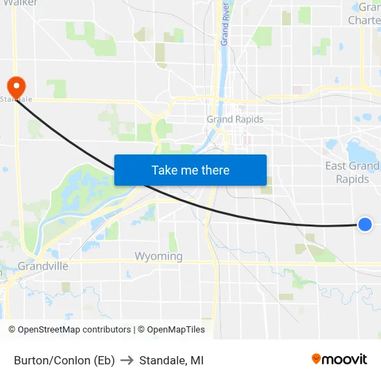 Burton/Conlon (Eb) to Standale, MI map