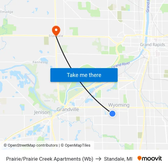 Prairie/Prairie Creek Apartments (Wb) to Standale, MI map
