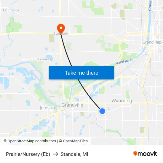 Prairie/Nursery (Eb) to Standale, MI map