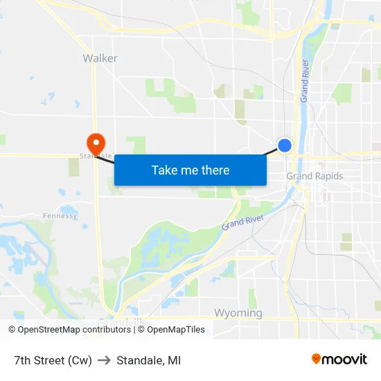 7th Street (Cw) to Standale, MI map