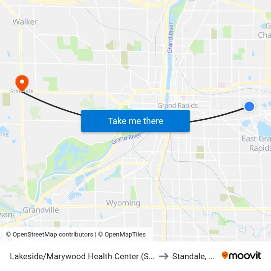 Lakeside/Marywood Health Center (Sb) to Standale, MI map