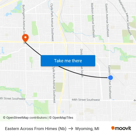 Eastern Across From Himes (Nb) to Wyoming, MI map