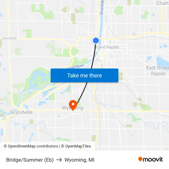 Bridge/Summer (Eb) to Wyoming, MI map