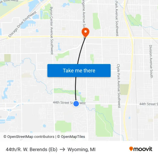 44th/R. W. Berends (Eb) to Wyoming, MI map