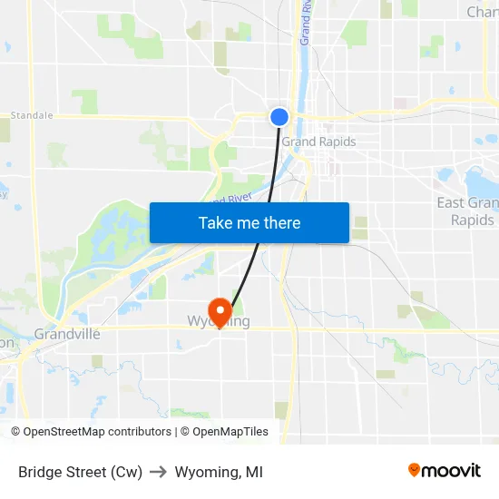 Bridge Street (Cw) to Wyoming, MI map