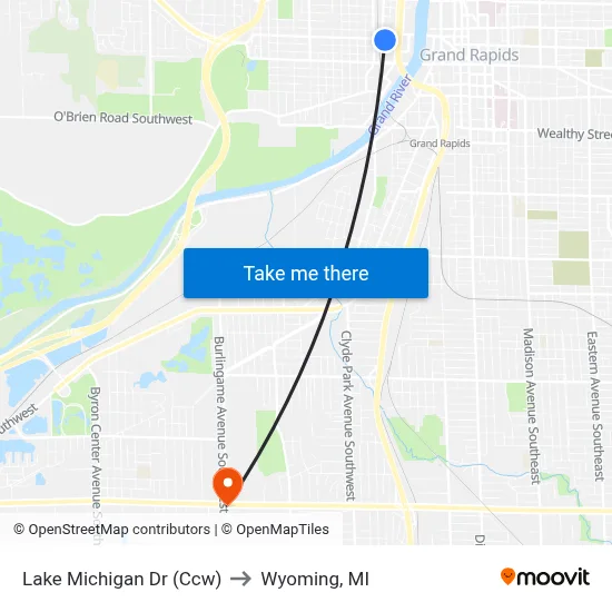 Lake Michigan Dr (Ccw) to Wyoming, MI map