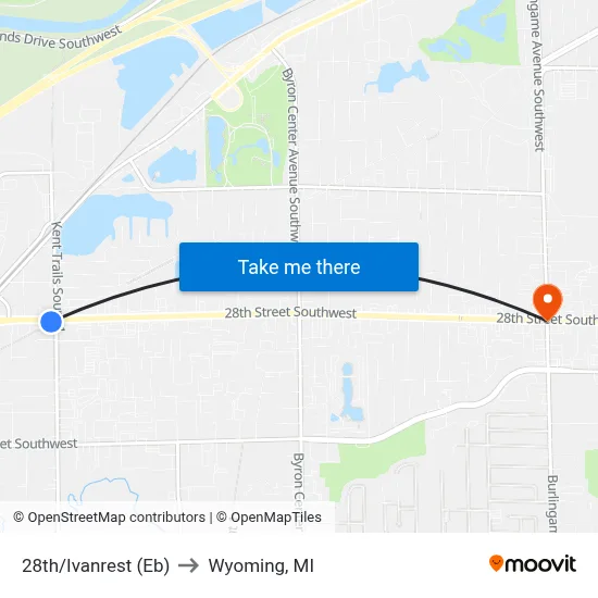 28th/Ivanrest (Eb) to Wyoming, MI map