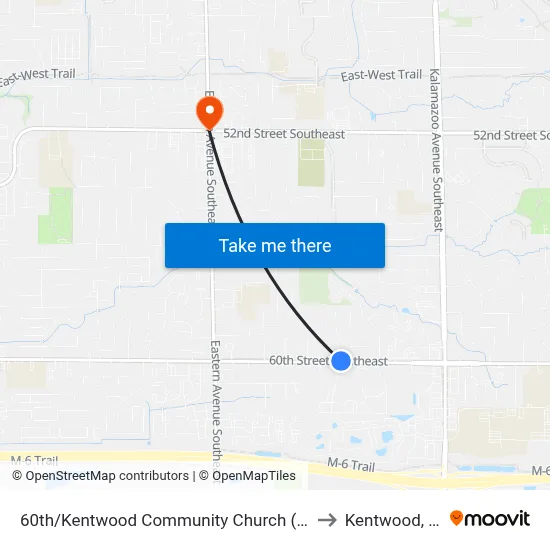 60th/Kentwood Community Church (Wb) to Kentwood, MI map