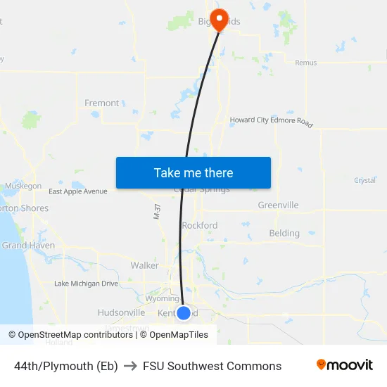 44th/Plymouth (Eb) to FSU Southwest Commons map