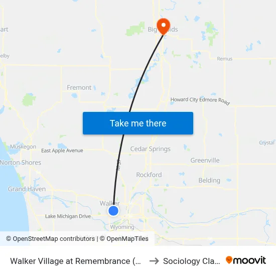 Walker Village at Remembrance (Nb) to Sociology Class map