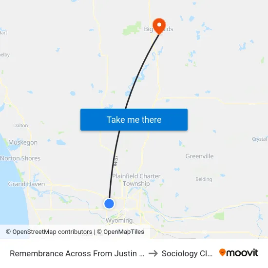 Remembrance Across From Justin (Wb) to Sociology Class map