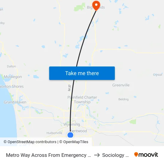 Metro Way/Er (Eb to Sociology Class map