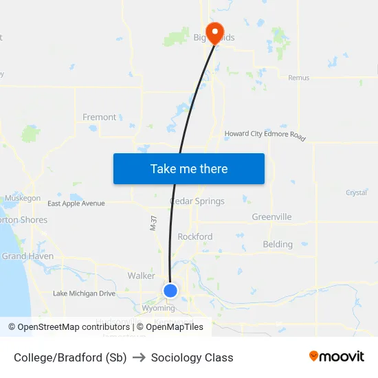 College/Bradford (Sb) to Sociology Class map