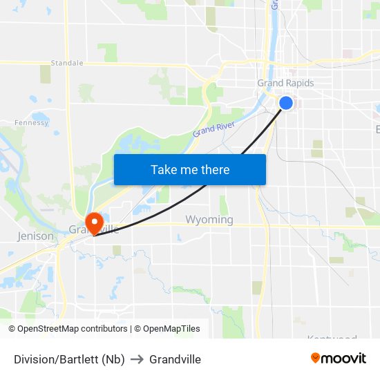 Division/Bartlett (Nb) to Grandville map