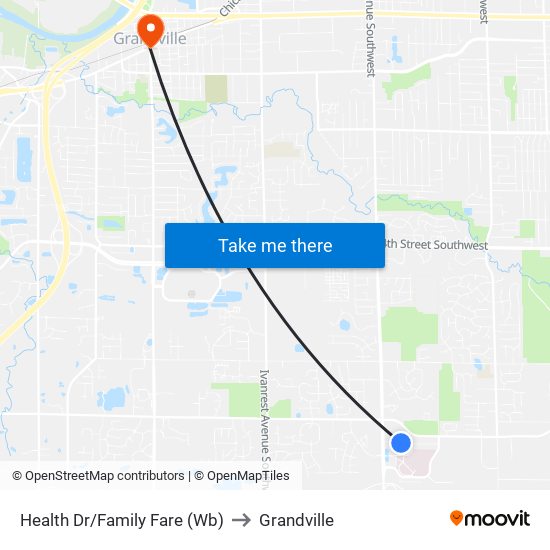 Health Dr/Family Fare (Wb) to Grandville map
