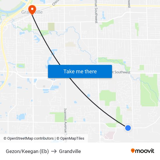 Gezon/Keegan (Eb) to Grandville map