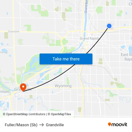 Fuller/Mason (Sb) to Grandville map