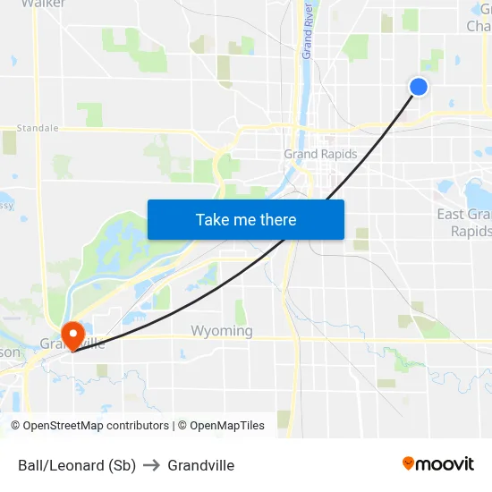Ball/Leonard (Sb) to Grandville map