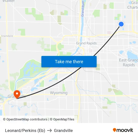 Leonard/Perkins (Eb) to Grandville map
