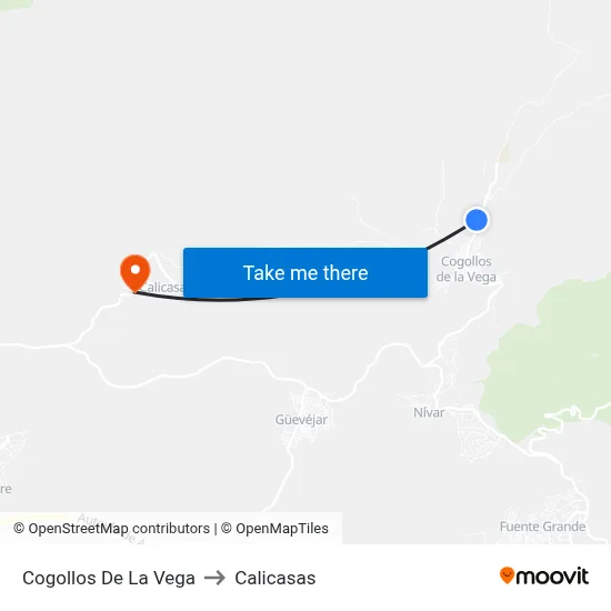 Cogollos De La Vega to Calicasas map