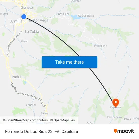 Fernando De Los Ríos 23 to Capileira map