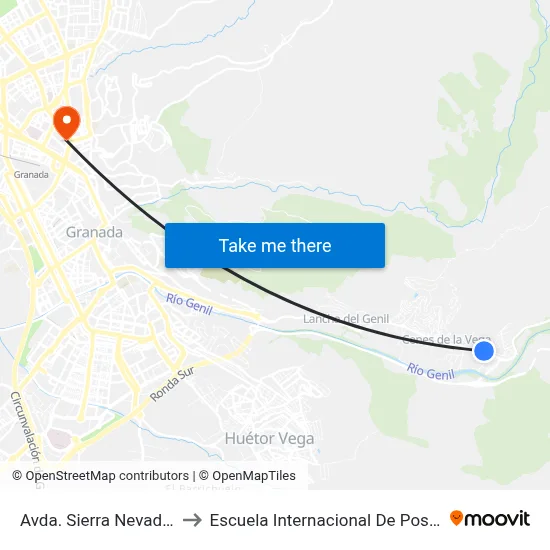 Avda. Sierra Nevada 81 to Escuela Internacional De Posgrado map