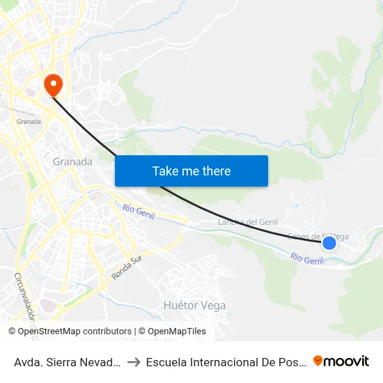 Avda. Sierra Nevada 63 to Escuela Internacional De Posgrado map