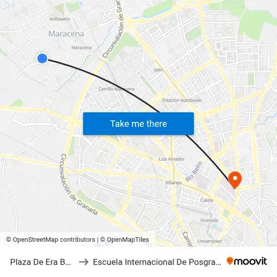 Plaza De Era Baja to Escuela Internacional De Posgrado map