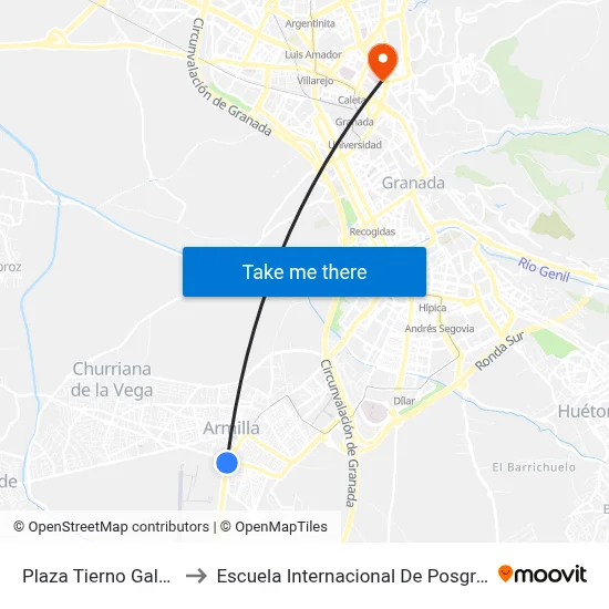 Plaza Tierno Galván to Escuela Internacional De Posgrado map