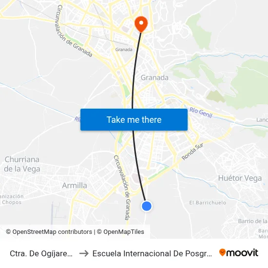 Ctra. De Ogíjares 3 to Escuela Internacional De Posgrado map