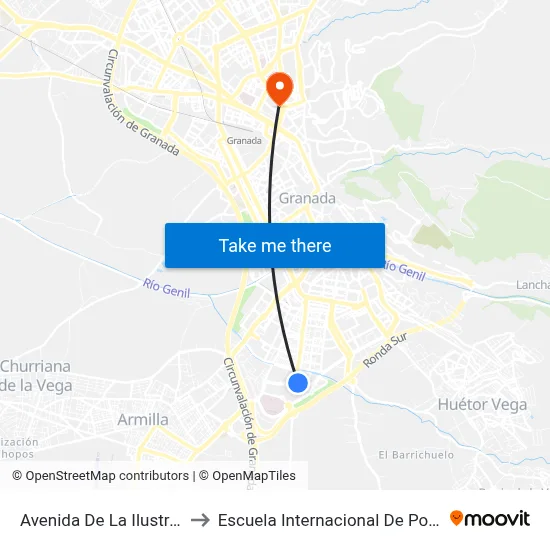 Avenida De La Ilustración to Escuela Internacional De Posgrado map