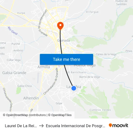 Laurel De La Reina to Escuela Internacional De Posgrado map