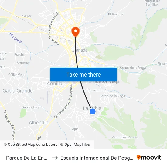 Parque De La Encina to Escuela Internacional De Posgrado map