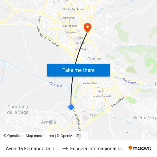 Avenida Fernando De Los Rios, 91 to Escuela Internacional De Posgrado map