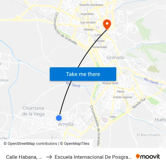 Calle Habana, 95 to Escuela Internacional De Posgrado map