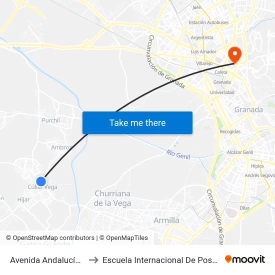Avenida Andalucía, 64 to Escuela Internacional De Posgrado map