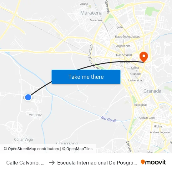 Calle Calvario, 24 to Escuela Internacional De Posgrado map