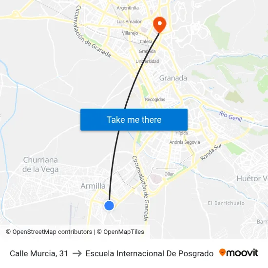 Calle Murcia, 31 to Escuela Internacional De Posgrado map