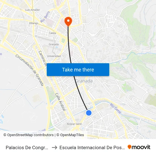 Palacios De Congresos to Escuela Internacional De Posgrado map