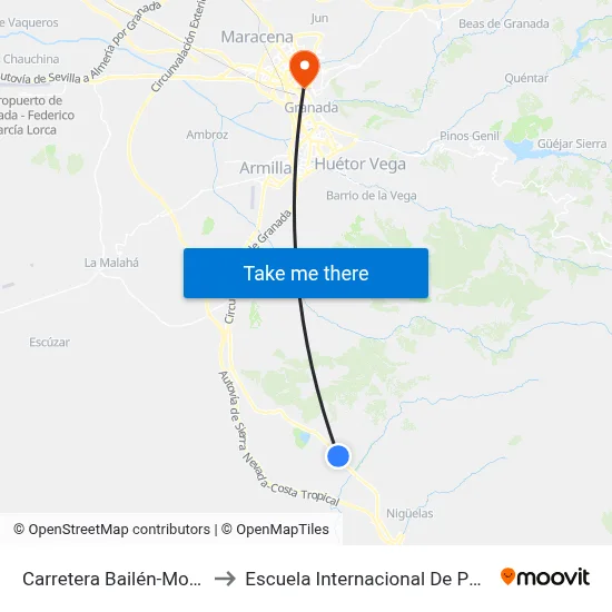 Carretera Bailén-Motril, 15 to Escuela Internacional De Posgrado map