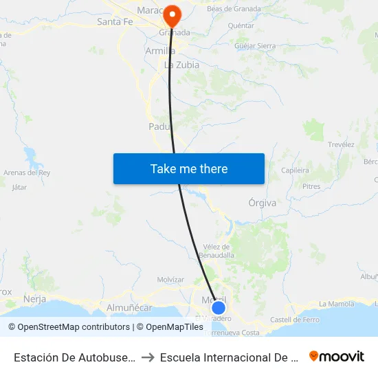 Estación De Autobuses Motríl to Escuela Internacional De Posgrado map