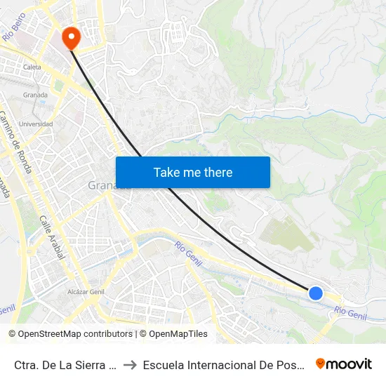 Ctra. De La Sierra 137 to Escuela Internacional De Posgrado map