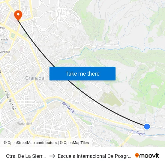 Ctra. De La Sierra 5 to Escuela Internacional De Posgrado map