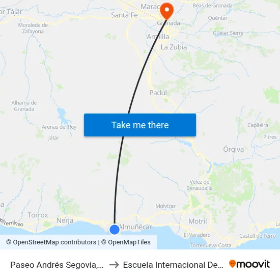 Paseo Andrés Segovia, Windsurf to Escuela Internacional De Posgrado map